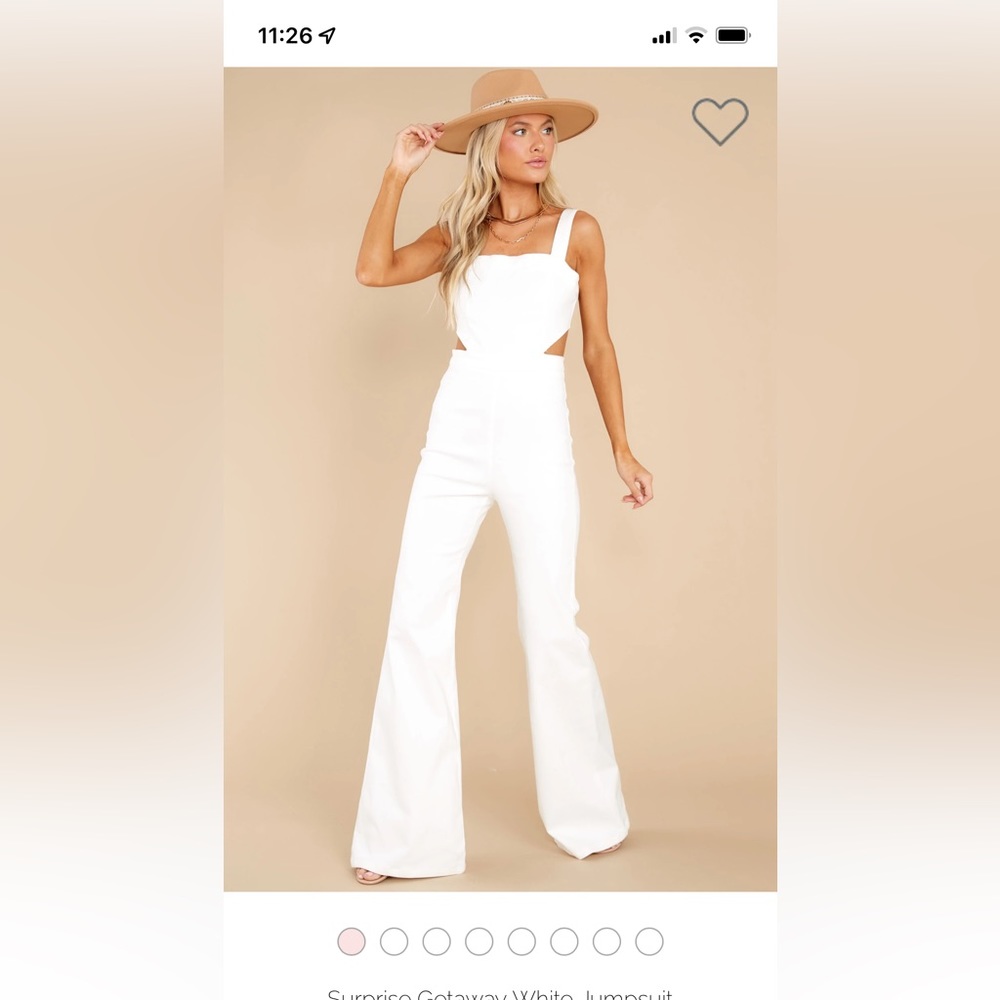 Red Dress White Cutout Jumpsuit